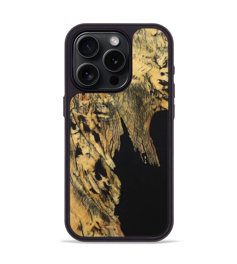 iPhone 15 Pro Wood+Resin Phone Case - Nolan (Wood Burl, 717620)