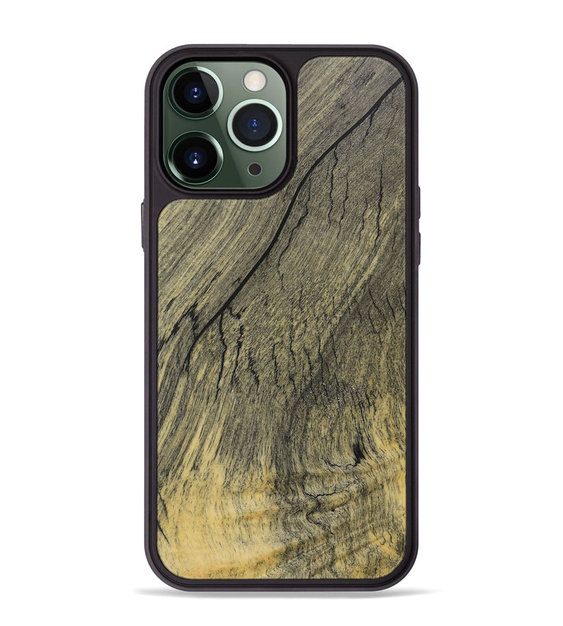 iPhone 13 Pro Max Wood+Resin Phone Case - Sherry (Wood Burl, 717621)