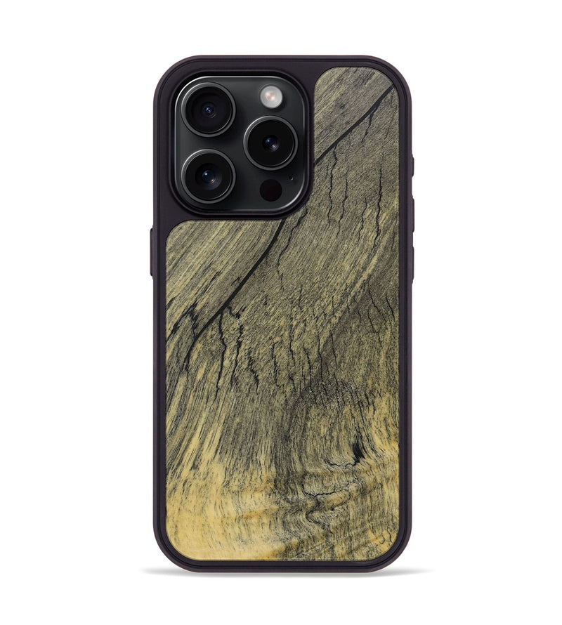 iPhone 15 Pro Wood+Resin Phone Case - Sherry (Wood Burl, 717621)