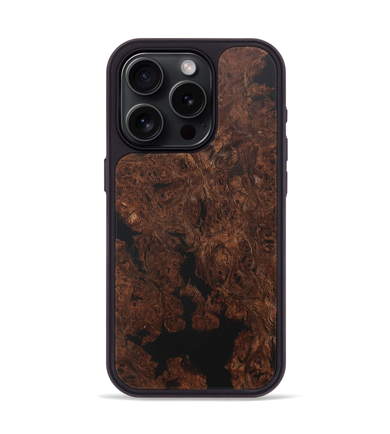 iPhone 15 Pro Wood+Resin Phone Case - Terri (Wood Burl, 717626)