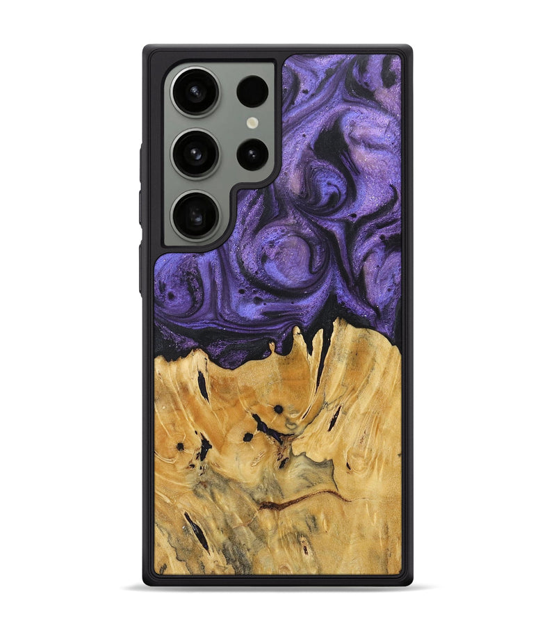 Galaxy S24 Ultra Wood+Resin Phone Case - Timmy (Purple, 717708)