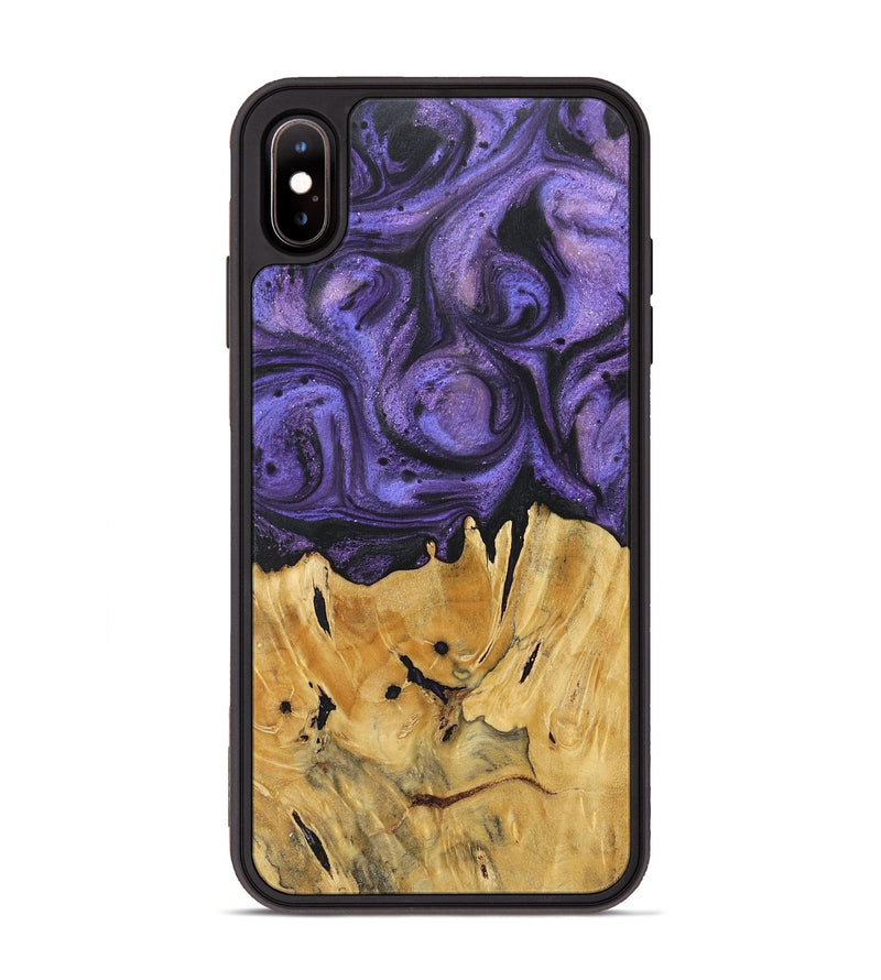 iPhone Xs Max Wood+Resin Phone Case - Timmy (Purple, 717708)