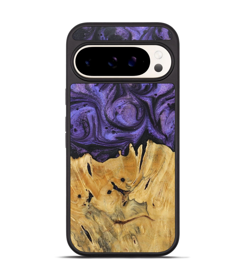 Pixel 9 Wood+Resin Phone Case - Timmy (Purple, 717708)