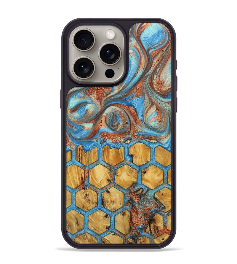 iPhone 15 Pro Max Wood+Resin Phone Case - Ron (Pattern, 717770)