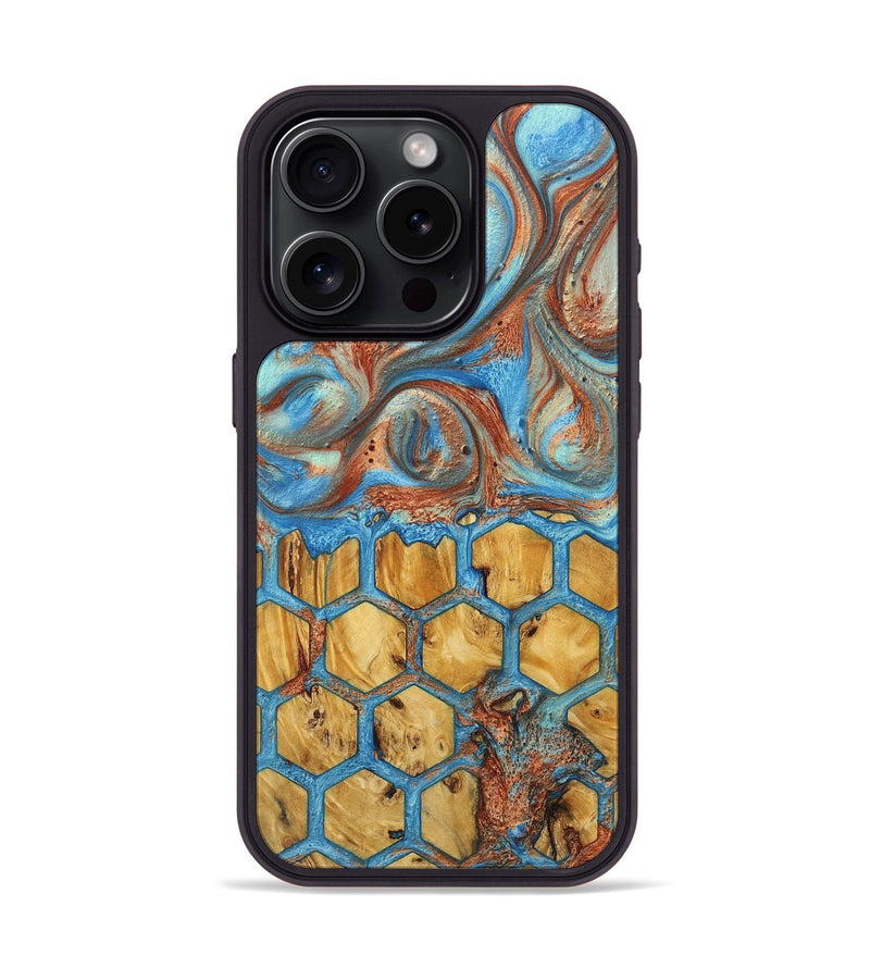 iPhone 15 Pro Wood+Resin Phone Case - Ron (Pattern, 717770)