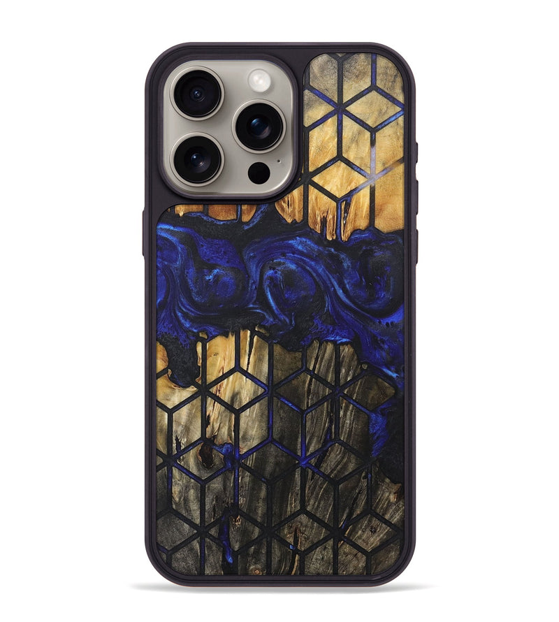 iPhone 15 Pro Max Wood+Resin Phone Case - Joan (Pattern, 717771)