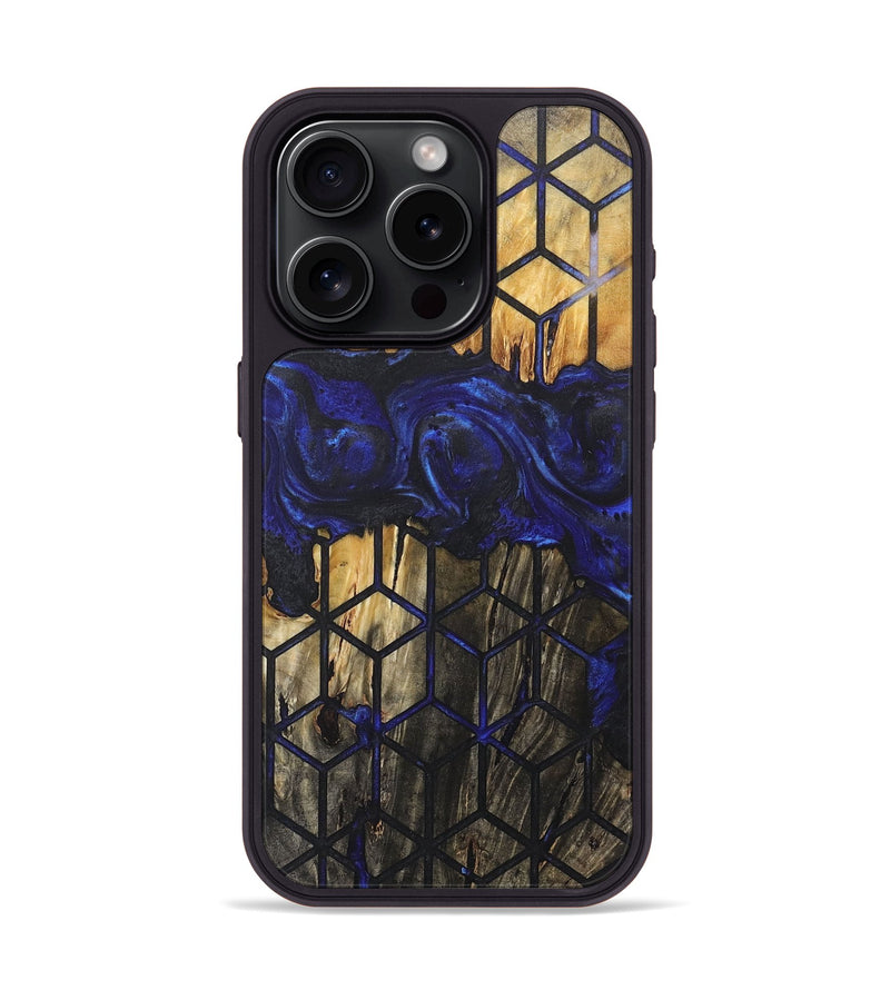 iPhone 15 Pro Wood+Resin Phone Case - Joan (Pattern, 717771)