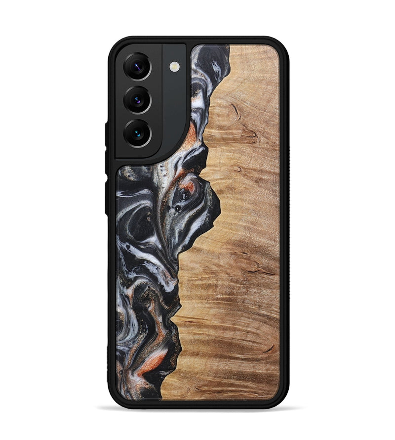 Galaxy S22 Plus Wood+Resin Phone Case - Noah (Pure Black, 717801)