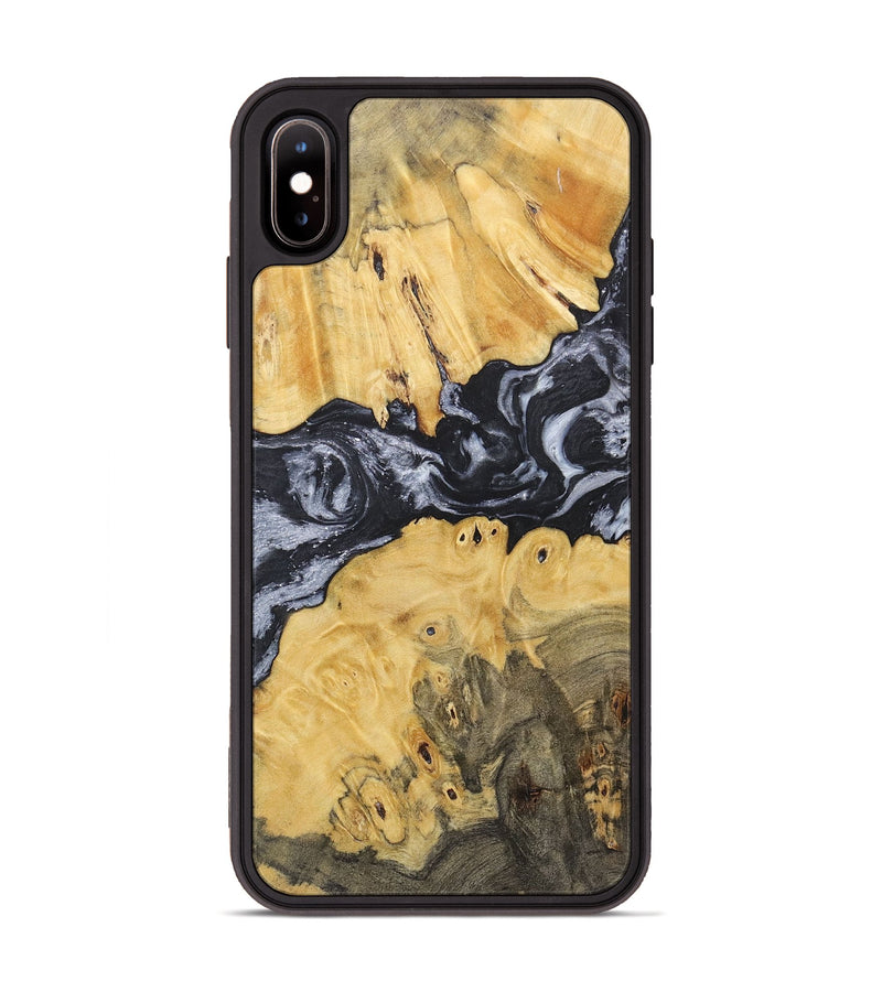 iPhone Xs Max Wood+Resin Phone Case - Candace (Black & White, 717818)