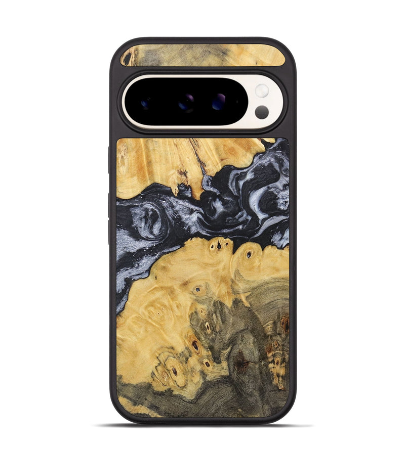 Pixel 9 Pro Wood+Resin Phone Case - Candace (Black & White, 717818)