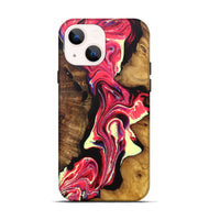 iPhone 14 Wood+Resin Live Edge Phone Case - Lonnie (Purple, 717932)