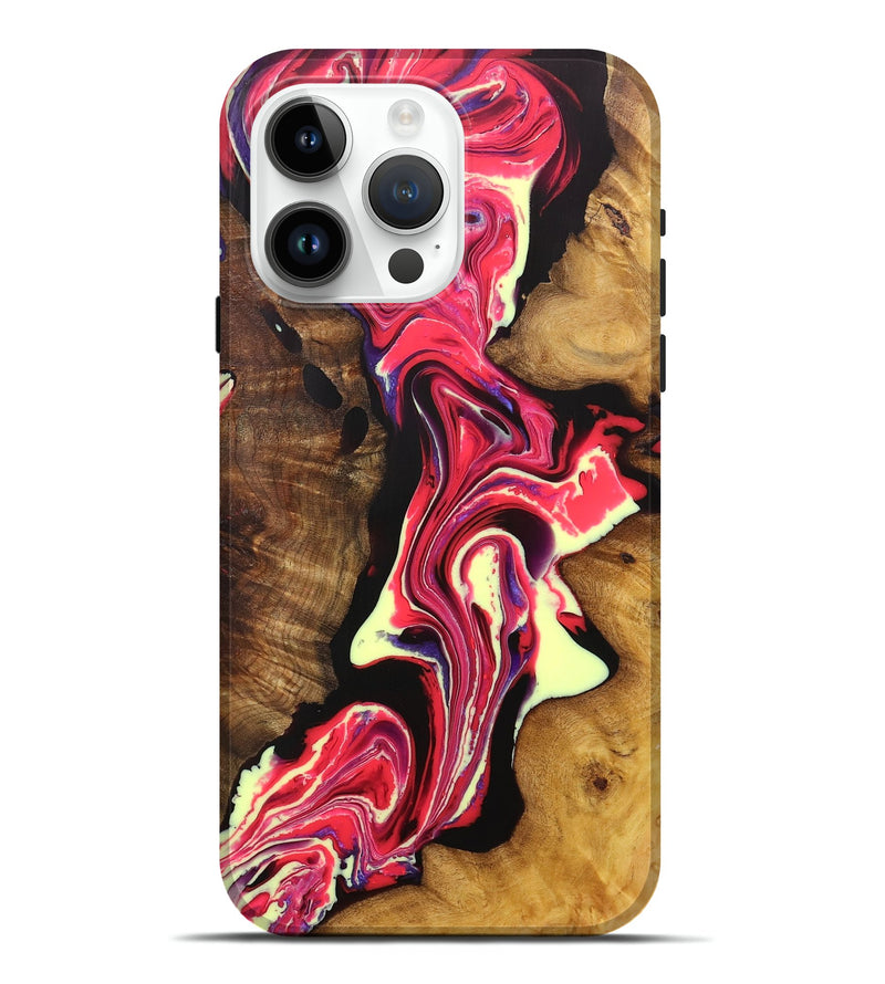 iPhone 15 Pro Max Wood+Resin Live Edge Phone Case - Lonnie (Purple, 717932)