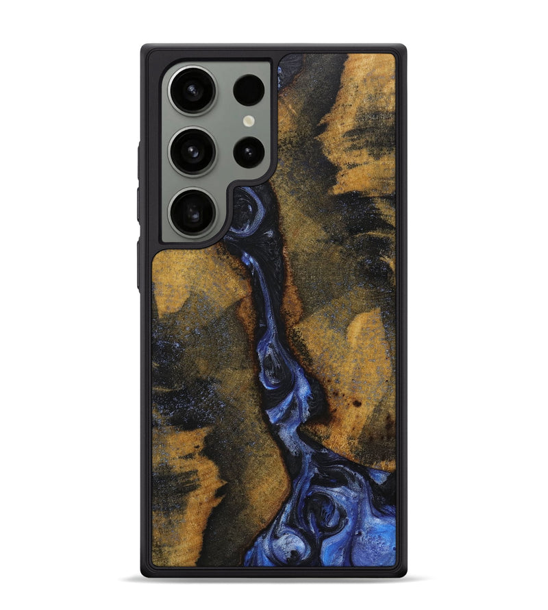 Galaxy S24 Ultra Wood+Resin Phone Case - Salvatore (Blue, 718003)