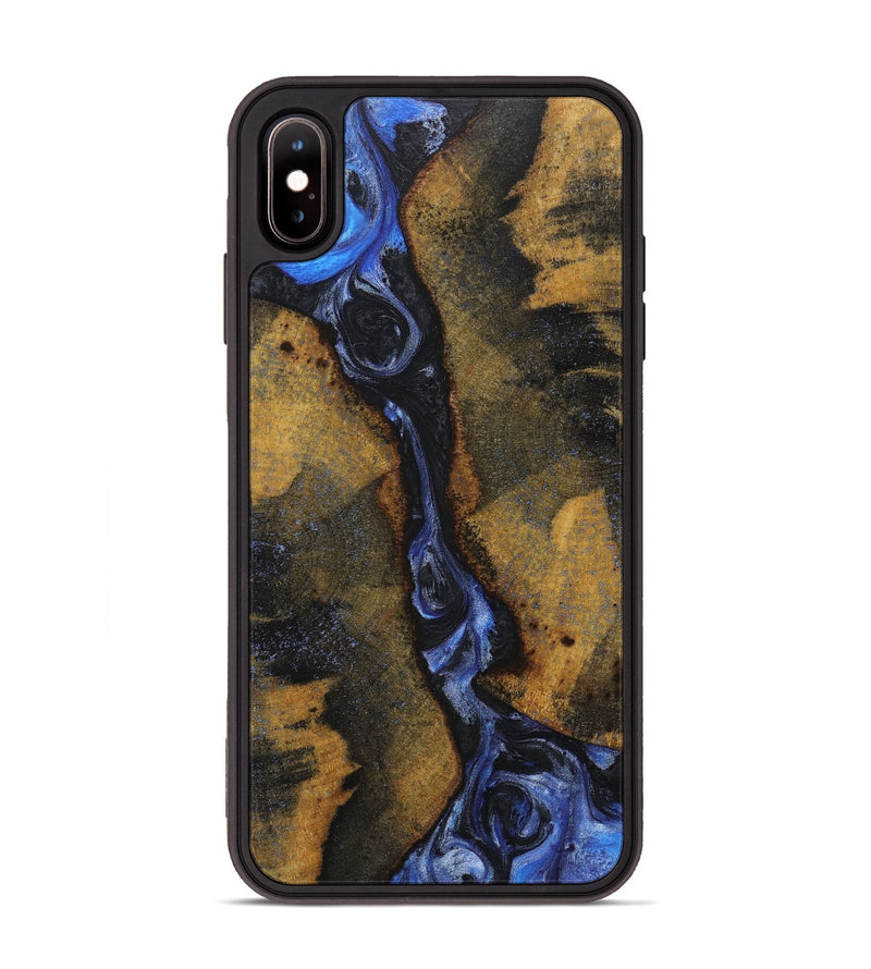 iPhone Xs Max Wood+Resin Phone Case - Salvatore (Blue, 718003)