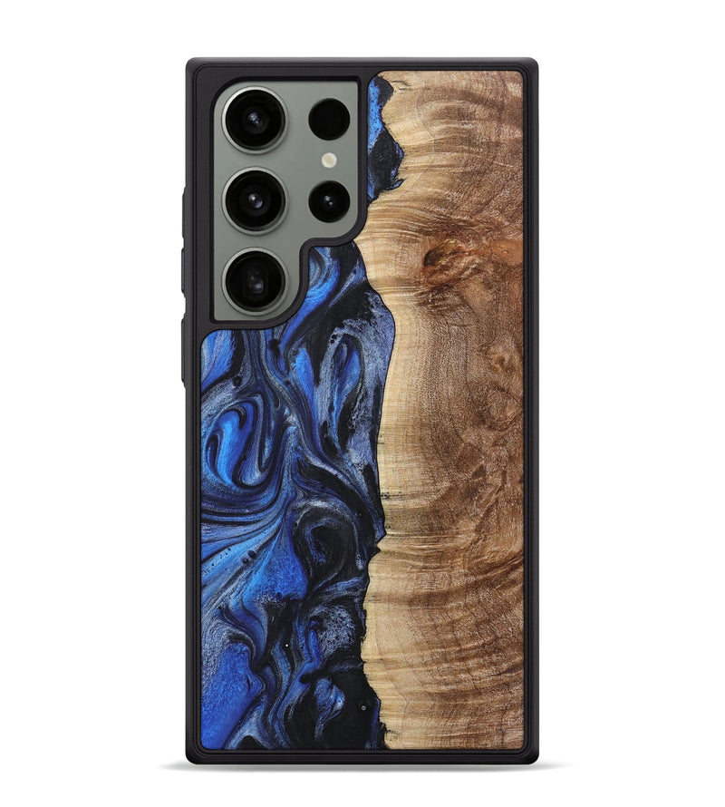 Galaxy S24 Ultra Wood+Resin Phone Case - Mateo (Blue, 718004)