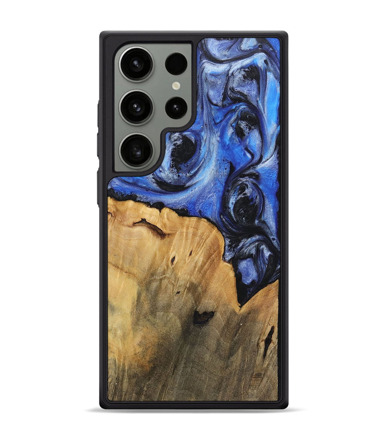 Galaxy S24 Ultra Wood+Resin Phone Case - Jacob (Blue, 718011)