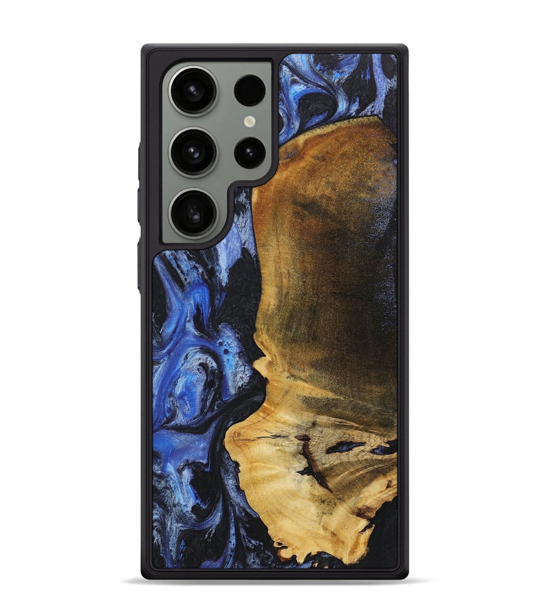 Galaxy S24 Ultra Wood+Resin Phone Case - Kyle (Blue, 718014)