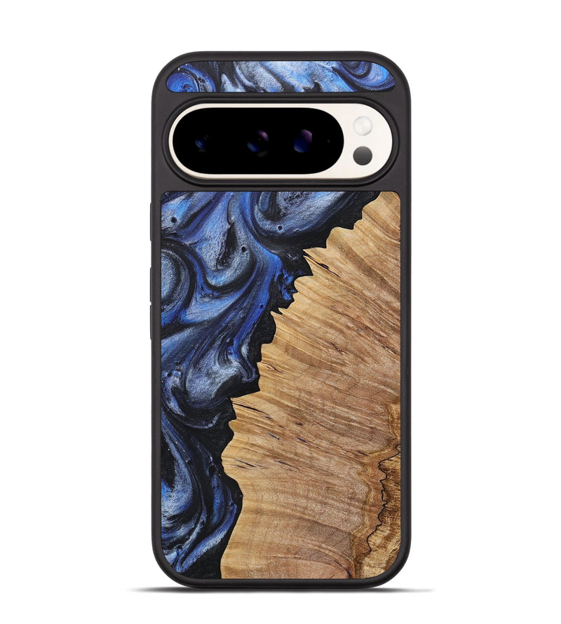 Pixel 9 Pro Wood+Resin Phone Case - Heather (Blue, 718015)