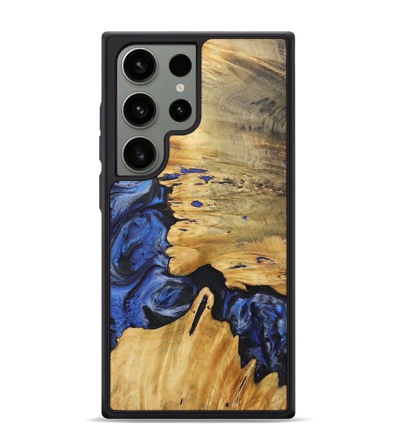 Galaxy S24 Ultra Wood+Resin Phone Case - Krista (Blue, 718018)