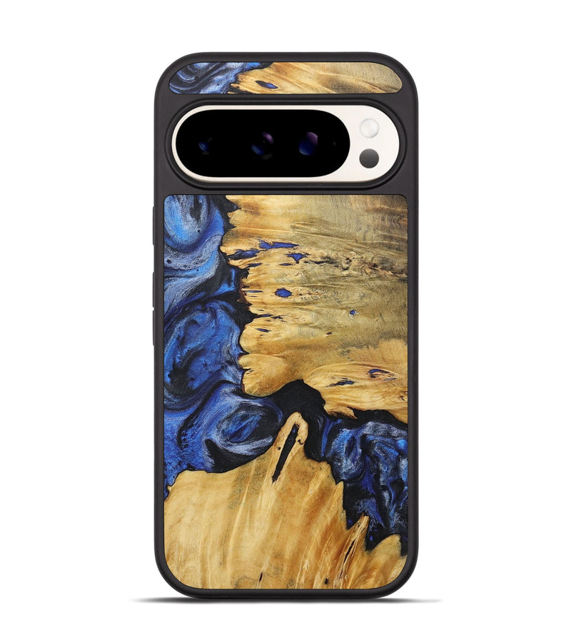 Pixel 9 Pro Wood+Resin Phone Case - Krista (Blue, 718018)