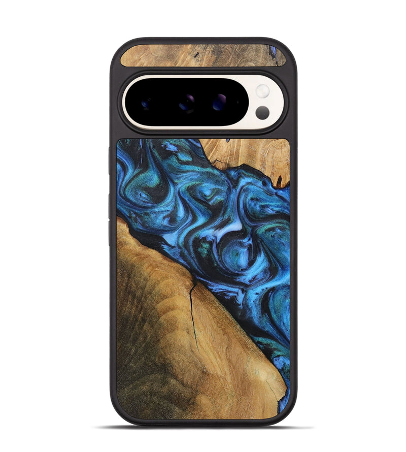 Pixel 9 Pro Wood+Resin Phone Case - Hanna (Blue, 718029)