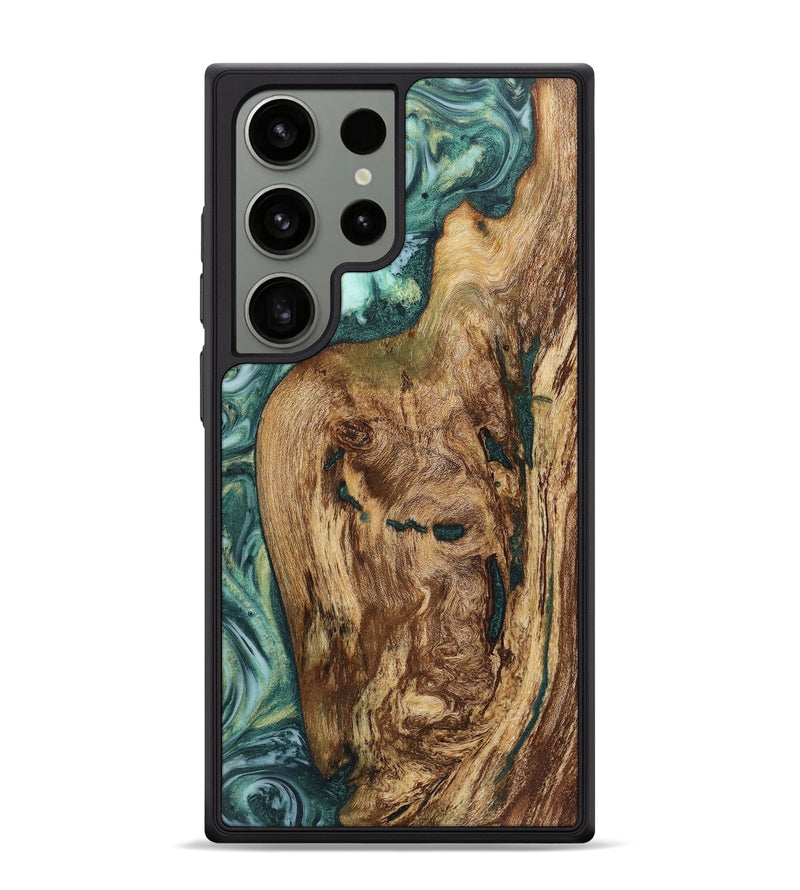 Galaxy S24 Ultra Wood+Resin Phone Case - Kaydence (Green, 718051)