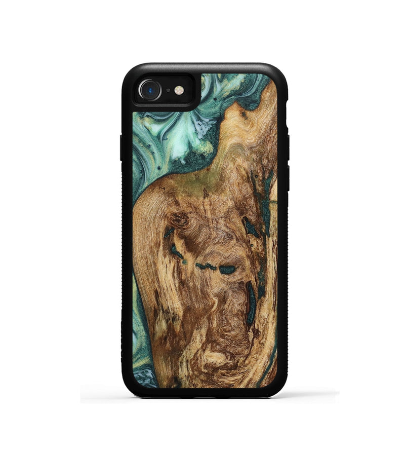 iPhone SE Wood+Resin Phone Case - Kaydence (Green, 718051)