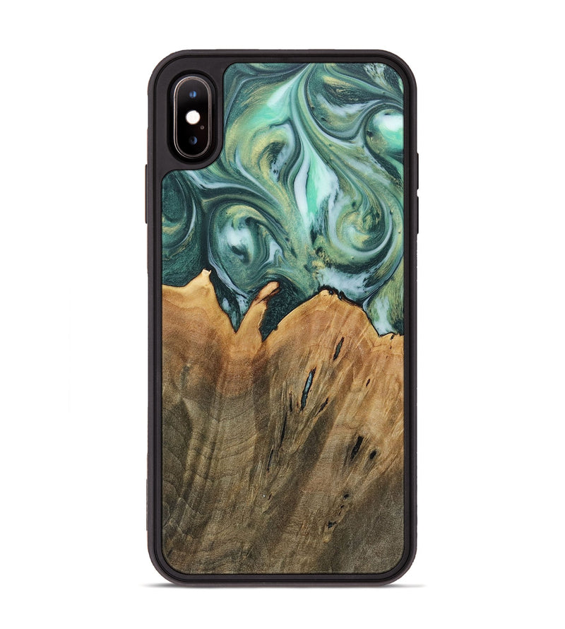 iPhone Xs Max Wood+Resin Phone Case - Sullivan (Green, 718059)