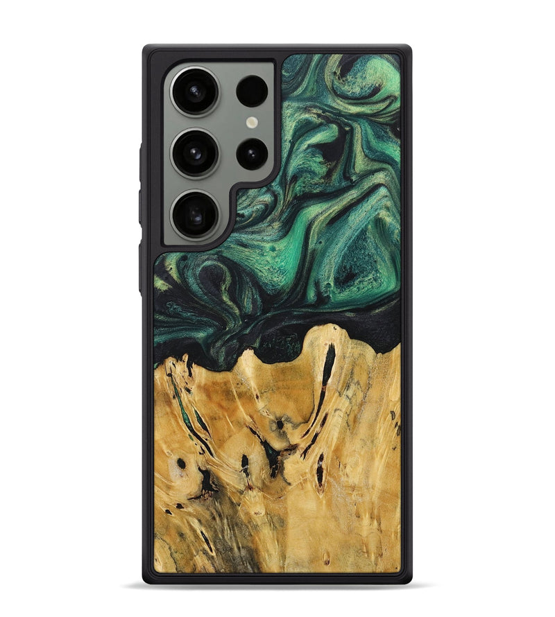 Galaxy S24 Ultra Wood+Resin Phone Case - Mauricio (Green, 718071)