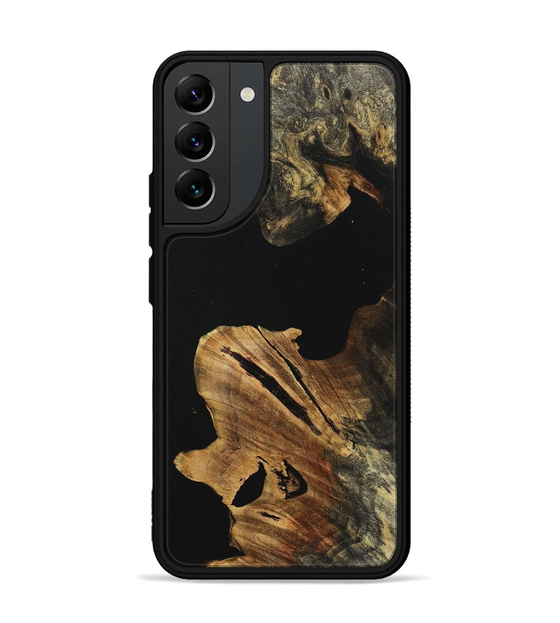 Galaxy S22 Plus Wood+Resin Phone Case - Kenneth (Pure Black, 718111)