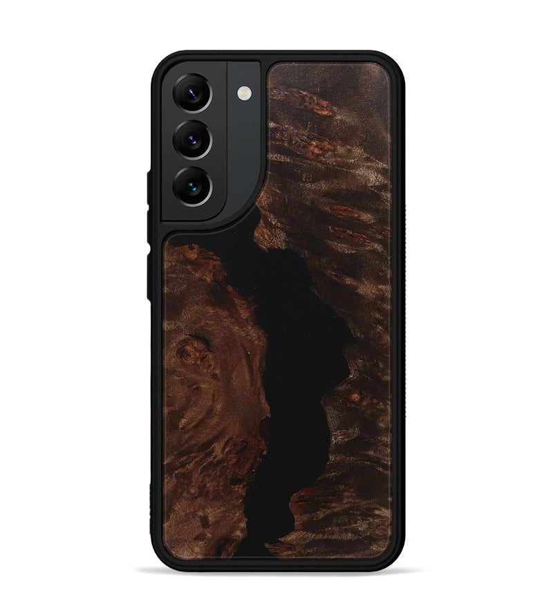 Galaxy S22 Plus Wood+Resin Phone Case - Lowell (Pure Black, 718112)