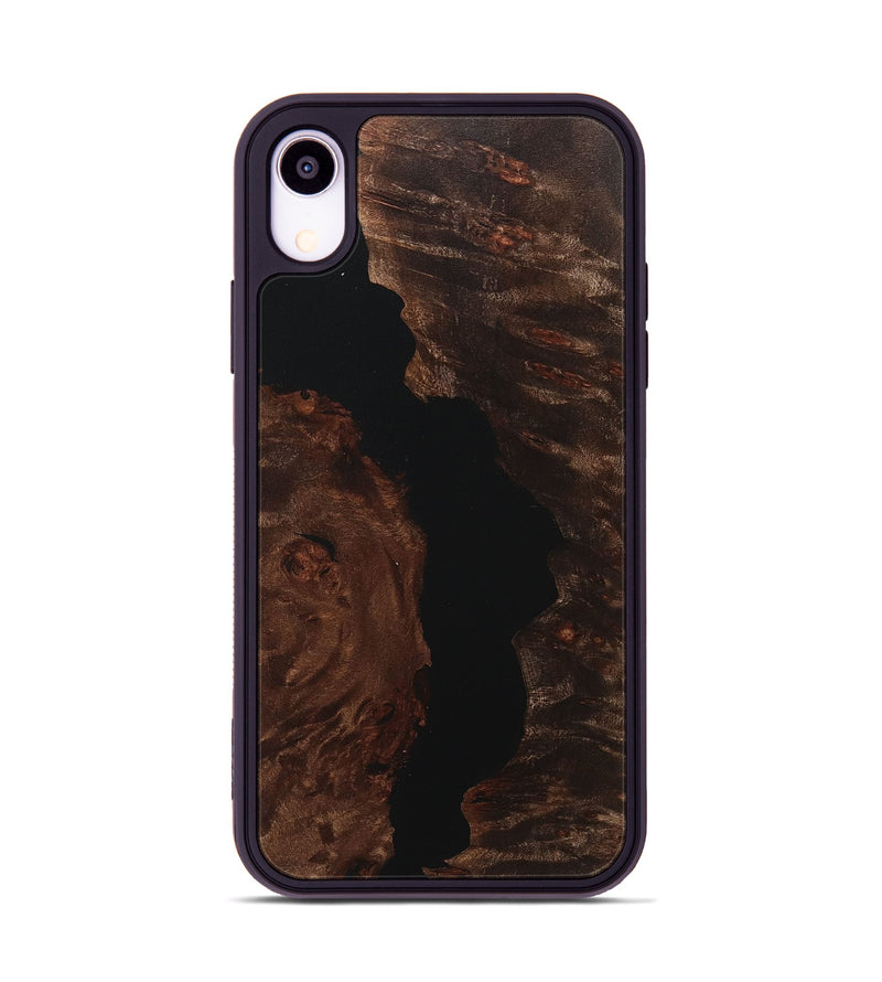 iPhone Xr Wood+Resin Phone Case - Lowell (Pure Black, 718112)