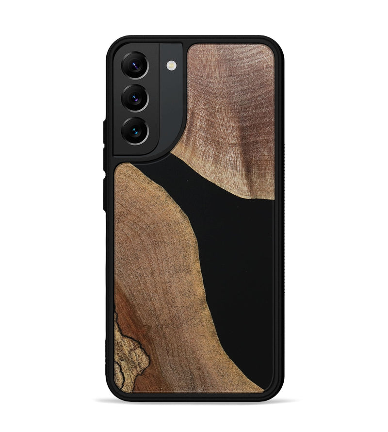 Galaxy S22 Plus Wood+Resin Phone Case - Stanley (Pure Black, 718113)