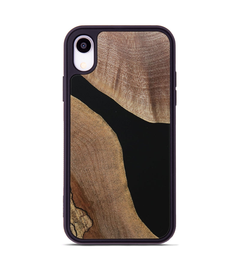 iPhone Xr Wood+Resin Phone Case - Stanley (Pure Black, 718113)