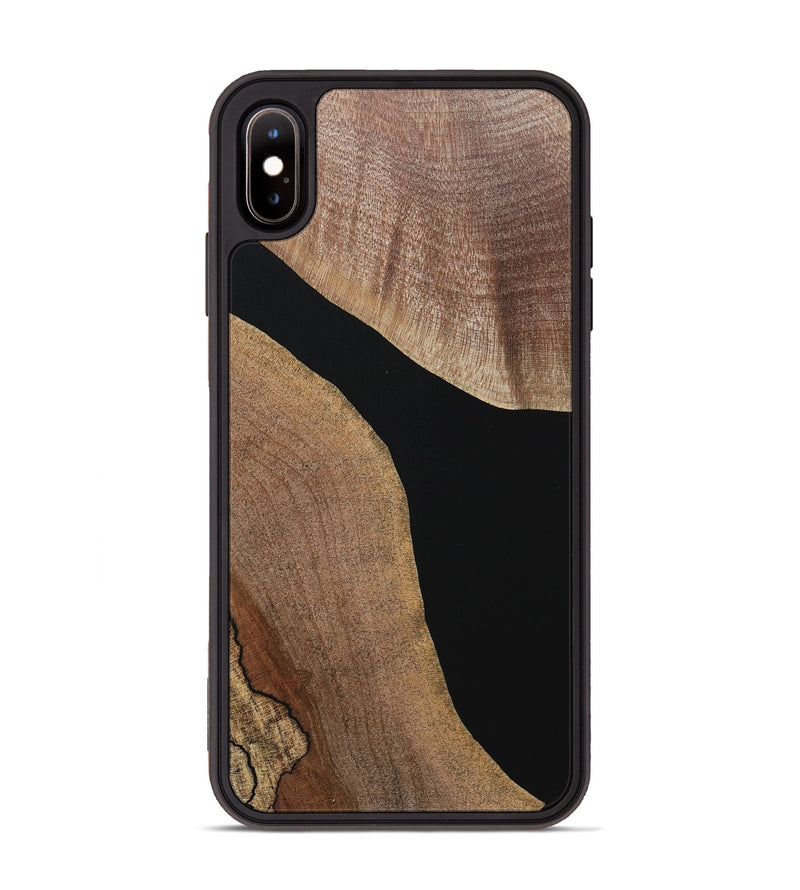 iPhone Xs Max Wood+Resin Phone Case - Stanley (Pure Black, 718113)