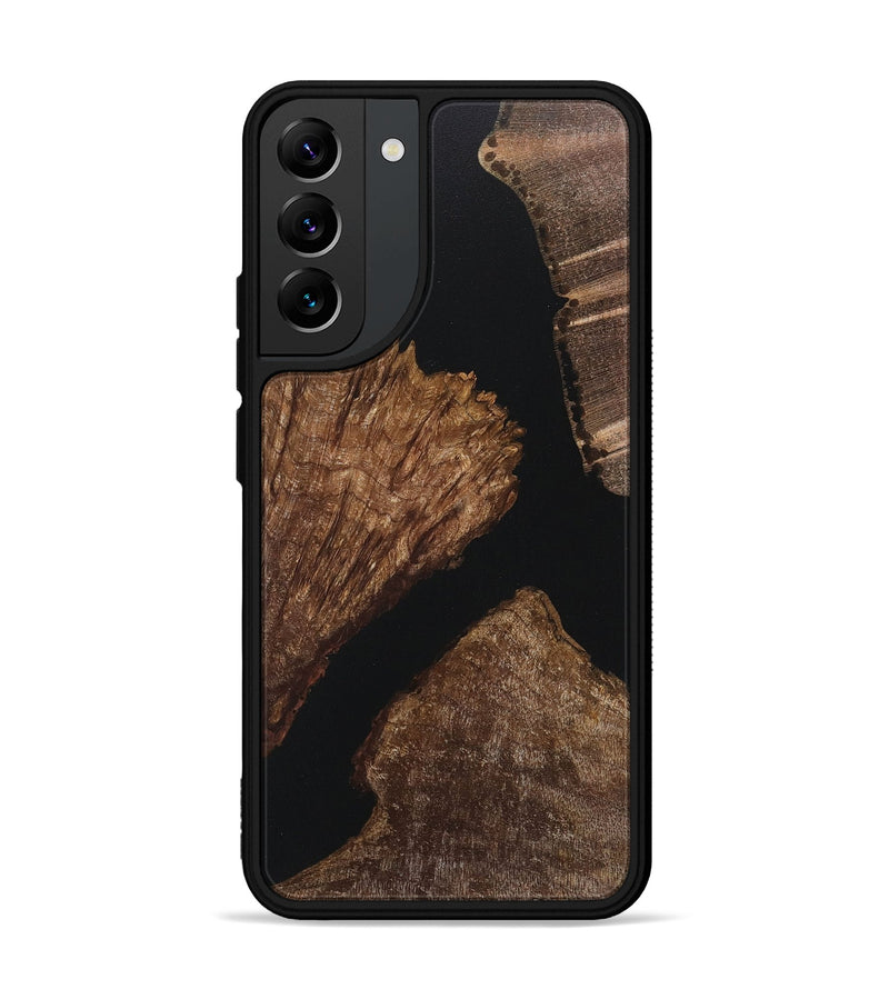 Galaxy S22 Plus Wood+Resin Phone Case - Dwight (Pure Black, 718114)