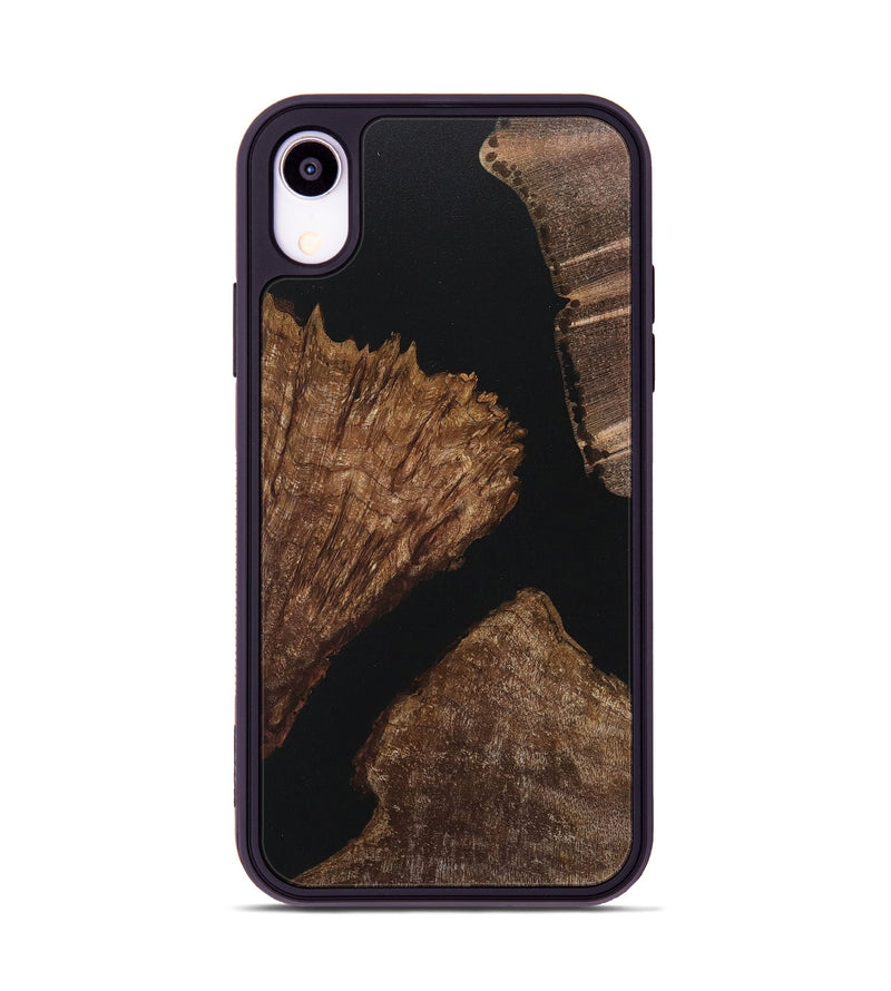 iPhone Xr Wood+Resin Phone Case - Dwight (Pure Black, 718114)