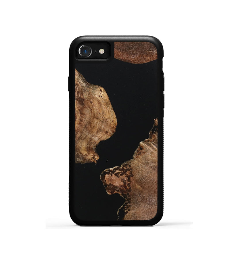 iPhone SE Wood+Resin Phone Case - Lacey (Pure Black, 718116)