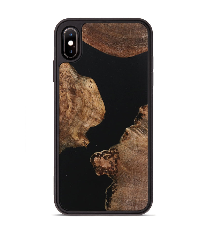 iPhone Xs Max Wood+Resin Phone Case - Lacey (Pure Black, 718116)