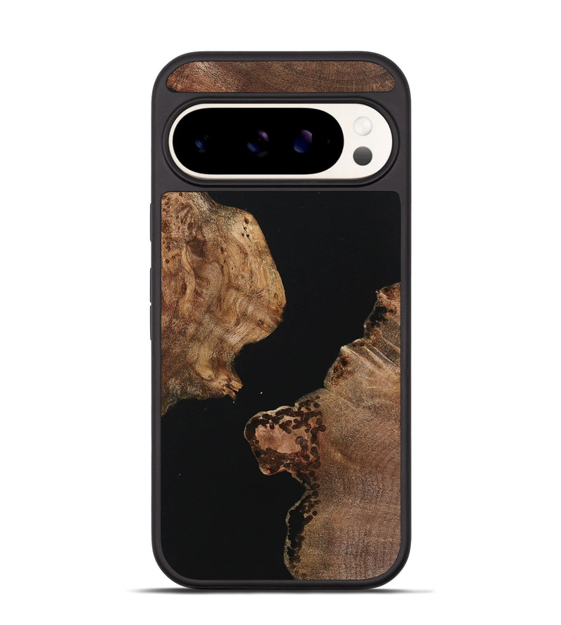 Pixel 9 Wood+Resin Phone Case - Lacey (Pure Black, 718116)