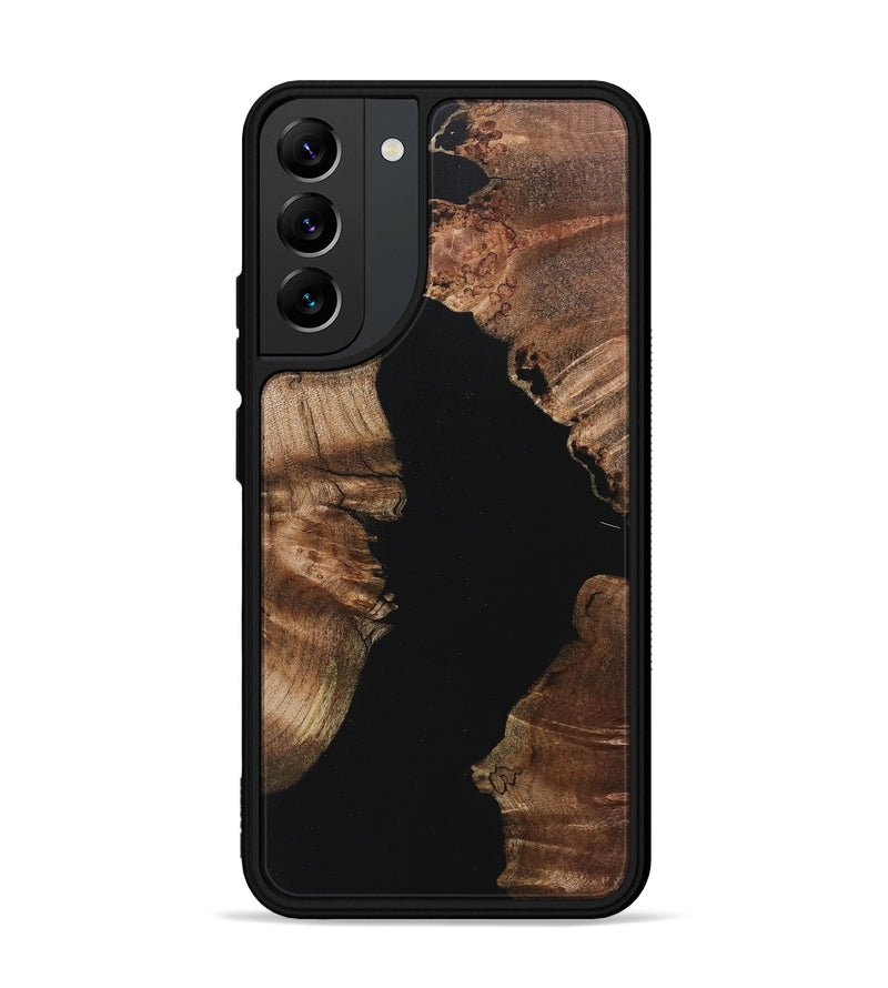 Galaxy S22 Plus Wood+Resin Phone Case - James (Pure Black, 718117)