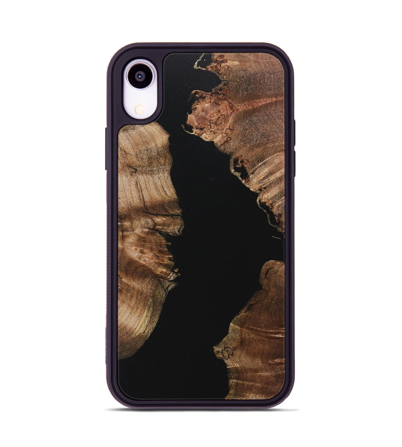 iPhone Xr Wood+Resin Phone Case - James (Pure Black, 718117)