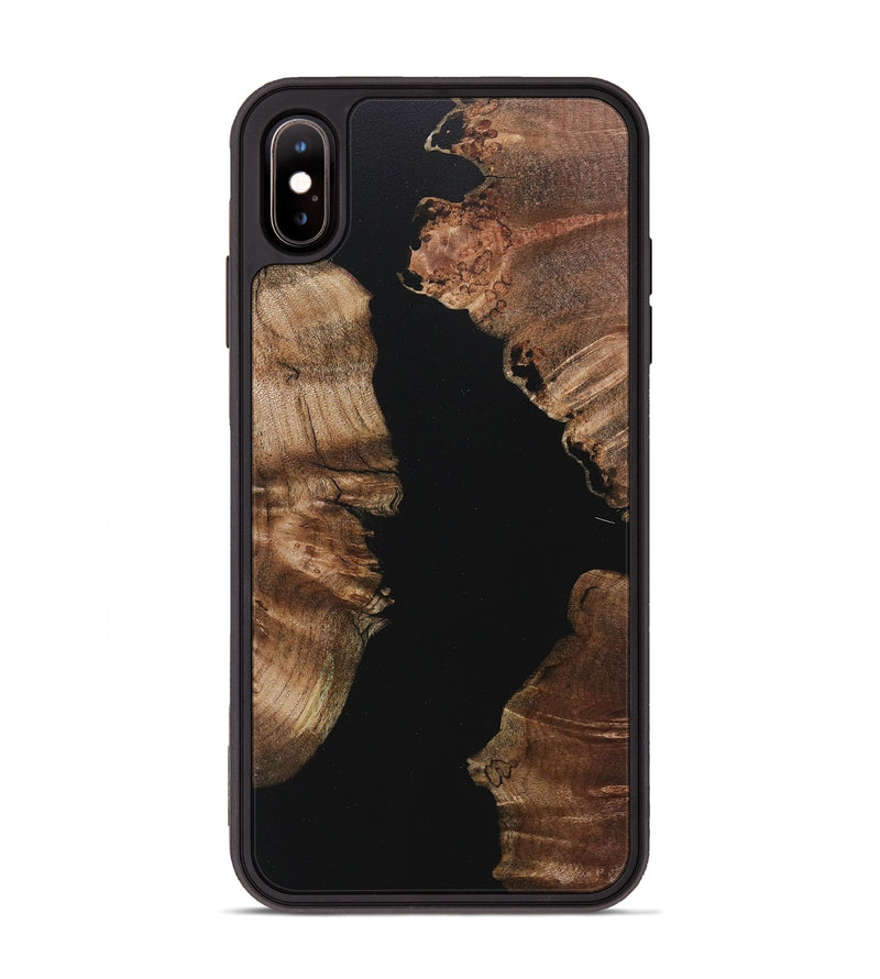 iPhone Xs Max Wood+Resin Phone Case - James (Pure Black, 718117)