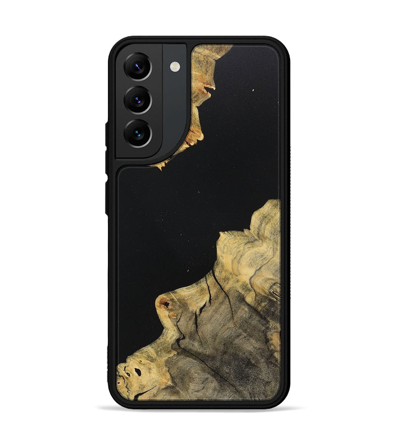 Galaxy S22 Plus Wood+Resin Phone Case - Tabatha (Pure Black, 718118)