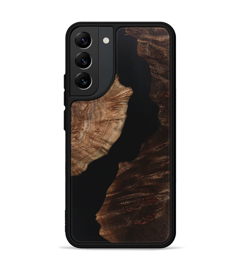 Galaxy S22 Plus Wood+Resin Phone Case - Ray (Pure Black, 718119)