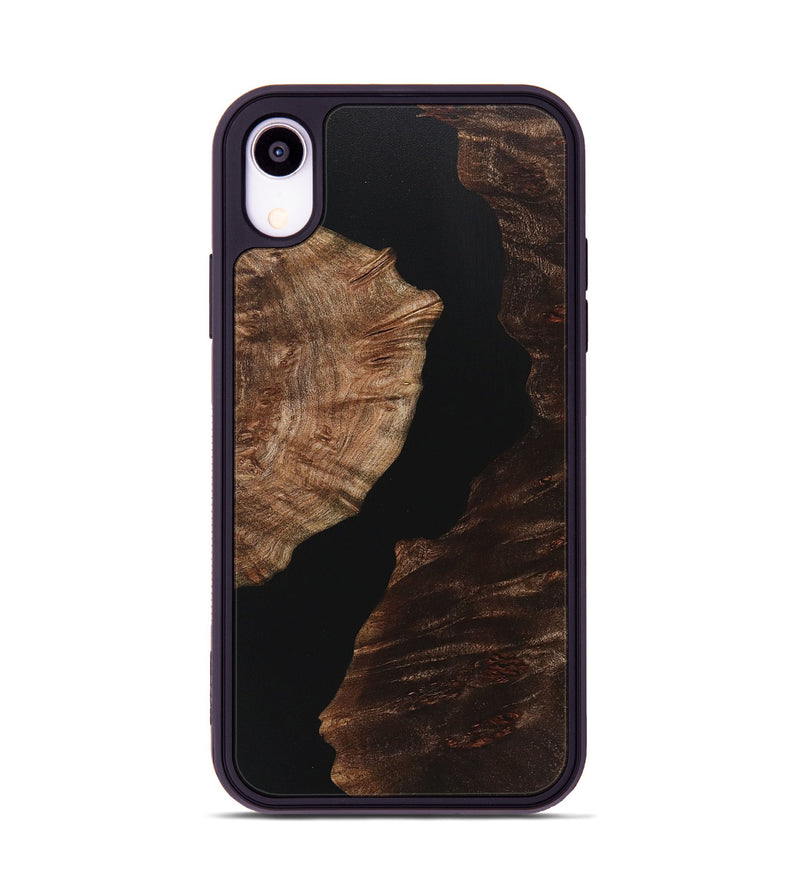 iPhone Xr Wood+Resin Phone Case - Ray (Pure Black, 718119)