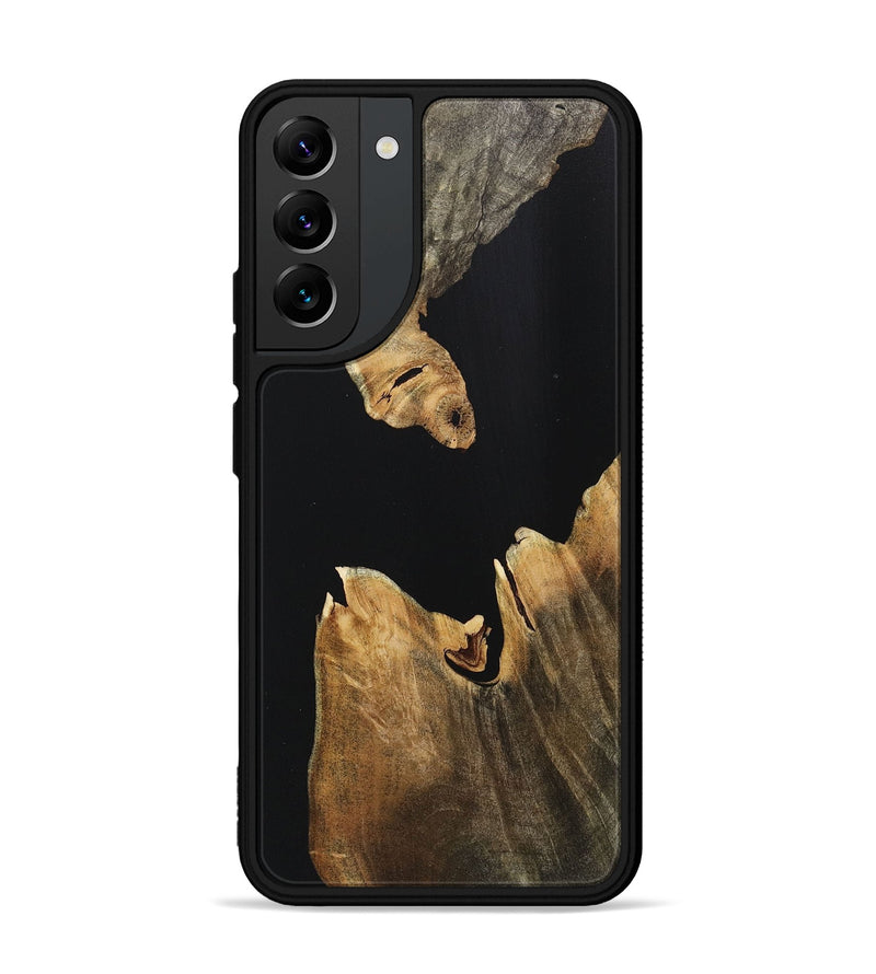 Galaxy S22 Plus Wood+Resin Phone Case - Saul (Pure Black, 718121)