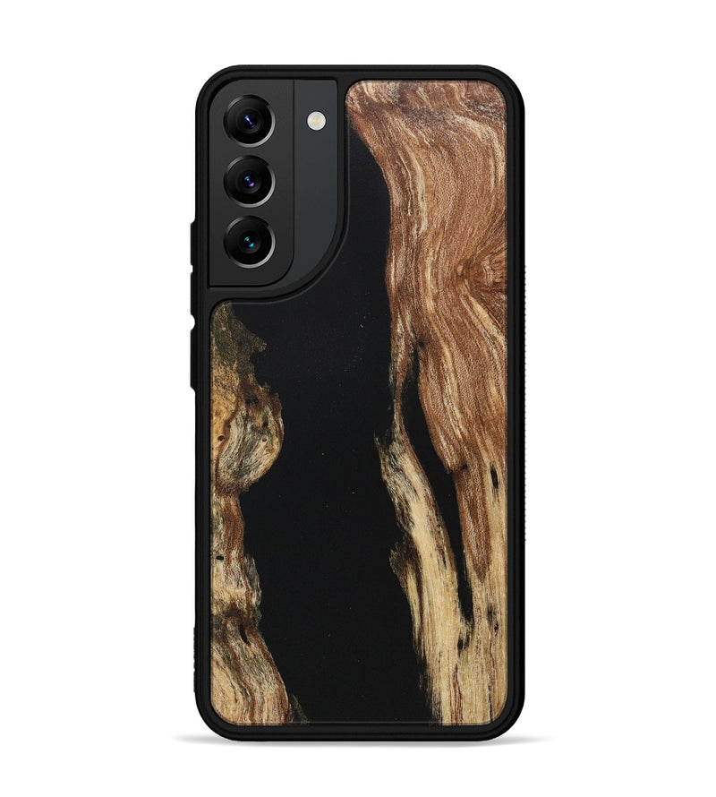 Galaxy S22 Plus Wood+Resin Phone Case - Alexus (Pure Black, 718122)