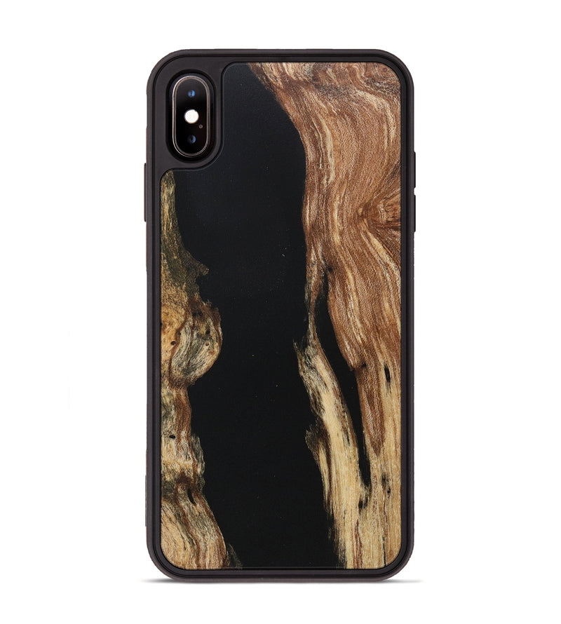 iPhone Xs Max Wood+Resin Phone Case - Alexus (Pure Black, 718122)