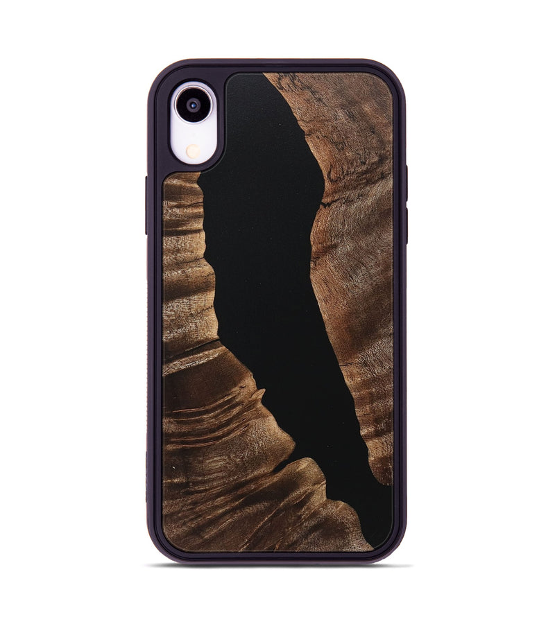 iPhone Xr Wood+Resin Phone Case - Ronnie (Pure Black, 718123)